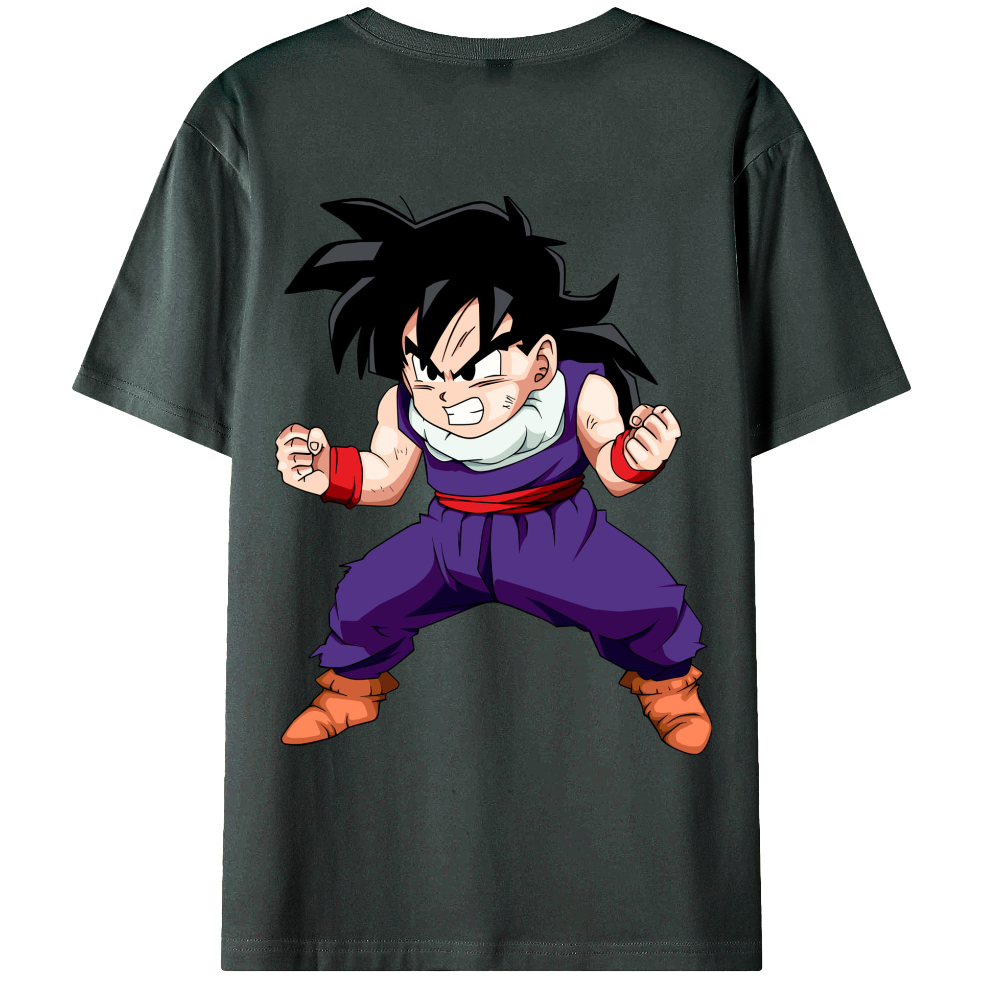 （画像用） ドラゴンボール 孫 悟飯（そんごはん）DRAGON BALL Son Gohan 綿100％ メンズ半袖Tシャツ（バックプリント） 通気性